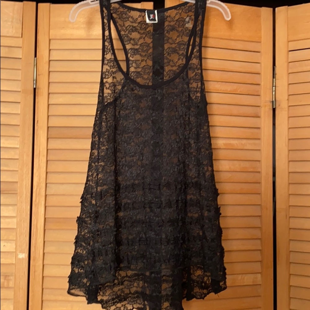 Joyce Leslie Black Lace tank top